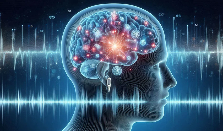 The genius wave Neuroscience illustration